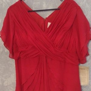 Flowing Red Party Dress - Size 16W
